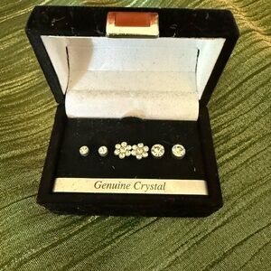 Crystal Stud Earrings Set NEW